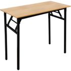 SogesHome Bureau Pliant Informatique d'ordinateur Postes de Travail Table d’étude,80x40cm,Teck & Noir, AC5BB-8040