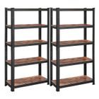 HELLOSHOP26 Lot de 2 étagères à 5 niveaux 150 cm charge totale 650 kg (130 kg/niveau)