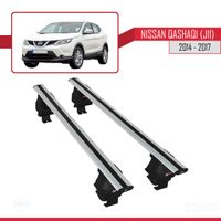 Compatible avec Nissan Qashqai - Dualis (J11) Pre-Facelift 2014-2017 Barres de Toit ACE-4 Railing Porte-Bagages de voiture GRIS