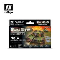 VALLEJO - Set De Peinture Otan Blindé Infanterie 3ème Guerre| Vallejo|6x17ml|70223 Maquette Char Promo - Ref : 14274
