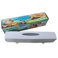 Distributeur film alimentaire, distributeur papier aluminium, "Perfect Cutter", blanc, 35.5x7.0x7.0 cm