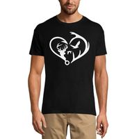 Homme Tee-Shirt Cœur De Chasse - Chasseur – Hunting Heart - Hunter – T-Shirt Vintage Noir