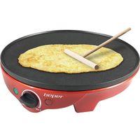 Crepiere Electrique pour Crêpes, Pancakes - Machine a Crepe + Spatule en Bois,BEPER BT.700Y
