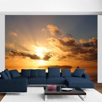 Papier peint Paysages mer - coucher de soleil 300x231 cm - Papier peint panoramique - Intissé