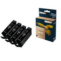 QUALITONER - 4 Cartouche compatible pour HP 364 XL 364XL Noir pour HP DeskJet 3070 A 3070 Series 3520 e-All-in-One 3524 OfficeJet