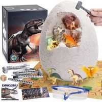 Oeufs de Dinosaure Kit de Fouille,Boîte Aveugle œuf de Dino Jouet D'archéologie avec 12 dinosaure différents, cadeau d'anniversaire
