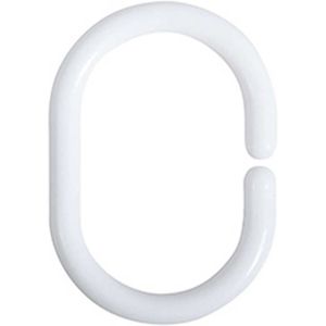 Anneaux De Rideau En Plastique Blanc 25 Mm - Hemline - Lot Pour Suspension Rideaux, Rings Légers Et Durables