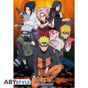 AFFICHE - POSTER Poster Naruto Shippuden - Groupe - roulé filmé (91
