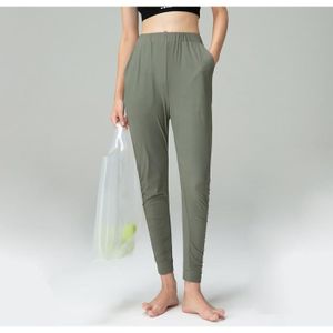 LEGGING Pantalon élastique taille haute pour femme yoga jogging avec poches latérales Skinny UV Protecteur Absorption d'humidité Vert foncé