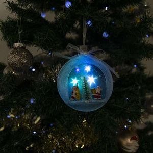 BOULE DE NOËL Boule Papa Noël lumineuse multicolore