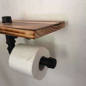 Porte Rouleau En Papier Toilette Design Retro Metal Tube Etagere