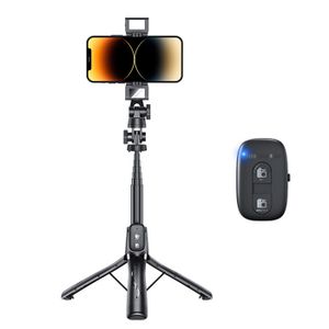 ATUMTEK 51 Selfie Stick Trépied, Trépied de téléphone extensible  tout-en-un avec télécommande Bluetooth Rotation à 360° 