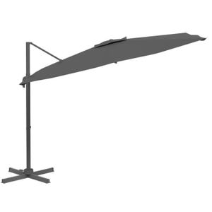 PARASOL ZHU Parasol déporté avec mât en aluminium Anthraci