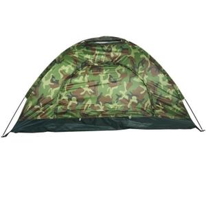 TENTE DE CAMPING rabais-Tente Dôme Camouflage Etanche 2 Personnes T