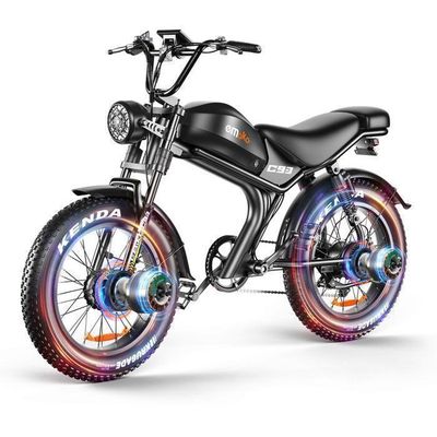 Vélo élctriqu urbain Cyrushr Rumbl 2.0, battri amovibl, blu au