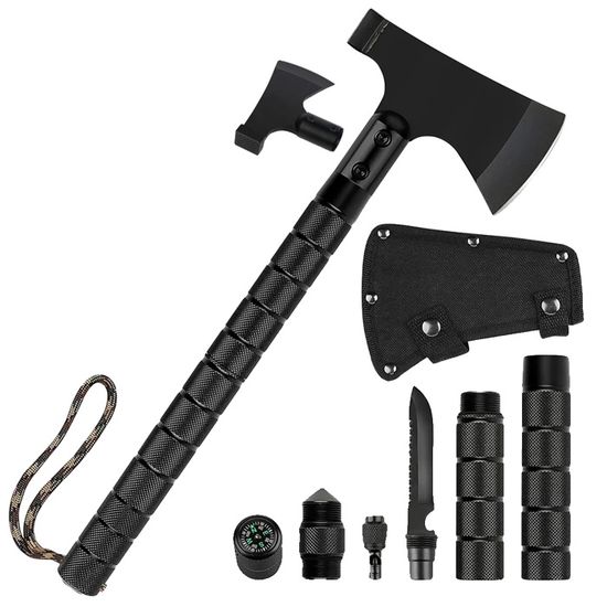 Hache viking à double tête en acier à haute teneur en carbone