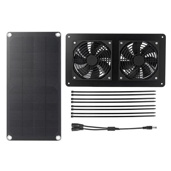 Kit Chauffage Panneau Solaire 30 W – Pour Serre, Camping-car, Niche, Avec Batterie (piles Non Fournies)