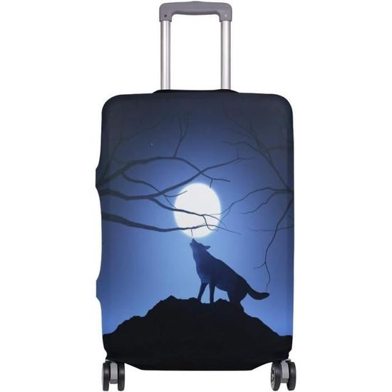Housse Valise Housse De Valise élastique FANSU - Motif Perroquet Tropical (Taille L 26-28 Pouces) Housse De Valise Protection