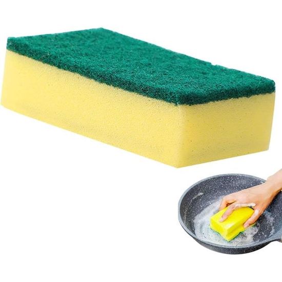 Lot De 3 Éponges Microfibre Anti-Rayures - Double Face Pour Casseroles Et Vaisselle