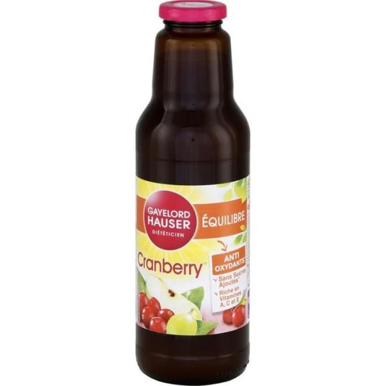 GAYELORD HAUSER - Jus Cranberry 75Cl - Lot De 4