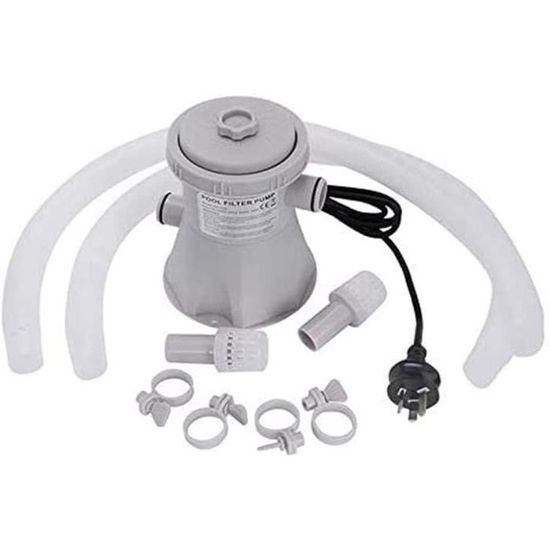 Pompe De Filtration Pour Piscine Hors-Sol 330 GPH - 16W, Avec 2 Cartouches Filtre Et Tuyaux - Pour Pataugeoire, Petit Bassin - 2