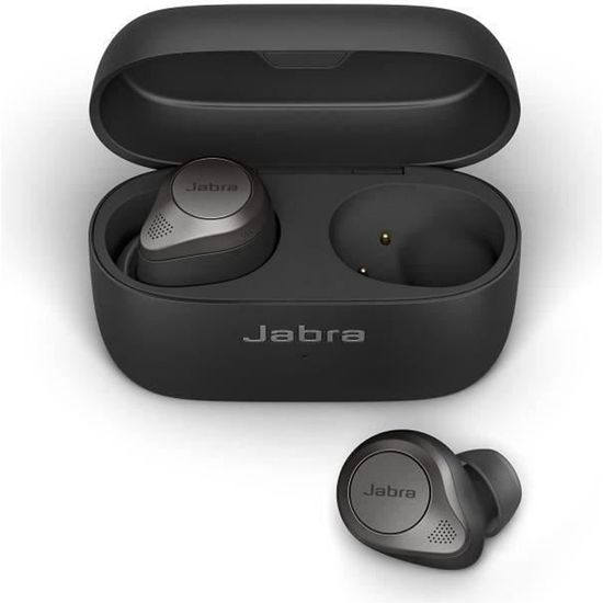 JABRA Elite 85t - Écouteurs Bluetooth avec réduction de bruit personnalisable - Format mini true wireless - Noir titane