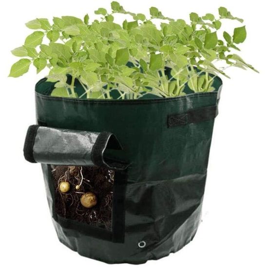 Lot De 3 Sacs à Déchets De Jardin 120L – Tissu Industriel Réutilisable, 4 Poignées, Résistant à L'eau Et Aux Déchirures