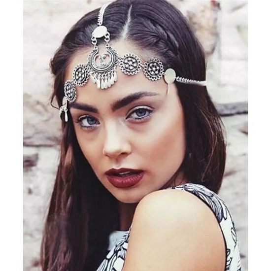 Sharplace - Bandeau Chaîne Gland De Pièces Gitane Bijoux De