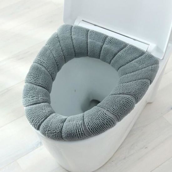 Abattant Wc,Offre spéciale confortable velours corail salle de bain siège  de toilette couverture hiver toilette - Type VIOLET
