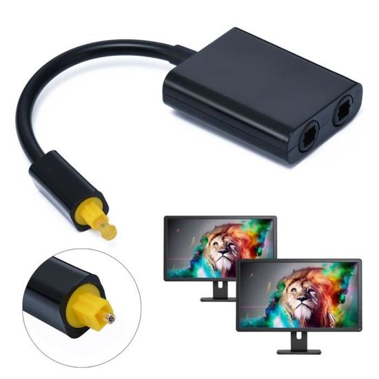 Répartiteur Audio Optique 1 Entrée / 2 Sorties - Pour TV, Home Cinéma, PS5, Xbox Et Plus