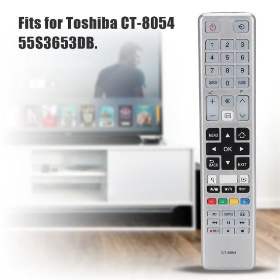 Re-Flix Telecomando Di Ricambio CT-8054 Per TV Toshiba 43L3763DG (ID Originale: 10113351)