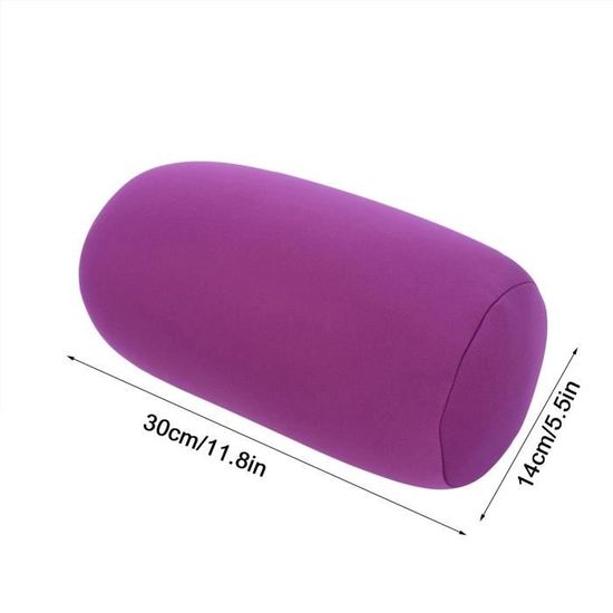 Oreiller Cervical Microbilles - Rouleau 30 Cm, Tissu Doux, Pour Cou Et Voyage