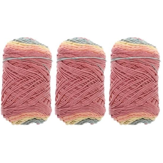 Cordon En Coton Tressé Coloré - 3 Rouleaux De 1,8 Mm X 20 M - Pour Bijoux, Macramé, Bracelets, Décoration - 3