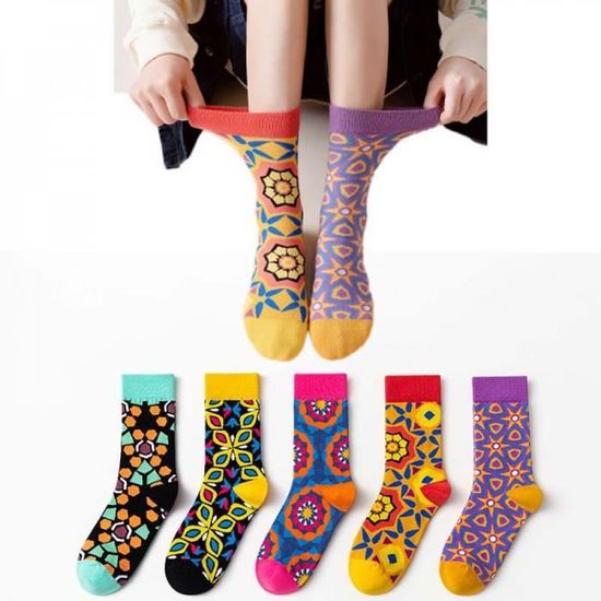 Chaussettes Femme Opossums à Suspendre - Taille 9-11, Coton, Multicolore - Good Luck Socks