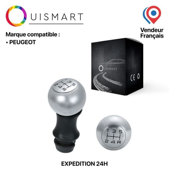 Pommeau 5 Vitesses Noir ABS Pommeau De Levier De Vitesse 5 Vitesses - Compatible Peugeot 106, 206, 306, 406, 107, 207, 307 Pommeau De Vitesse 406 - Foto 4