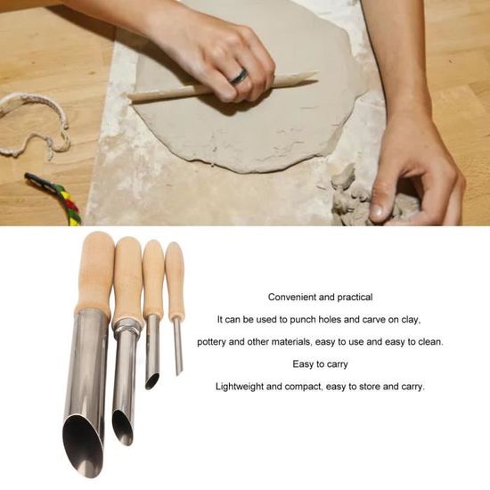 Kit 5 Emporte-pièces Ronds Pour Argile/céramique - Acier Inoxydable - Outils Pour Potier Et Sculpteur