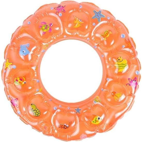 Bouée Gonflable Enfant Rayée Rétro - Matelas Piscine Diamètre 58cm Pour 5-9 Ans