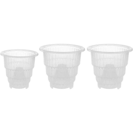 Pot Pour Orchidées Transparent 20 Cm Avec Trous De Drainage Et Maillage - Respirant, Facile à Observer Les Racines