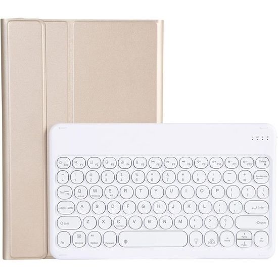 Clavier AZERTY Détachable Pour DOOGEE Tab G6 11 Pouces - Housse PU Avec Rétroéclairage 7 Couleurs - Violet