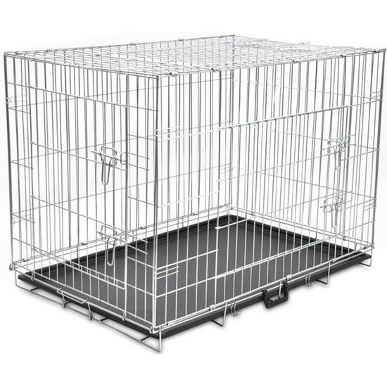 Cage pour chien animaux cage métallique et pliable pour chiens XL 109 x 70 x 78 cm