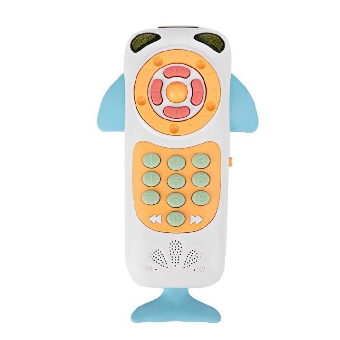 Jouet de téléphone multifonctionnel de simulation électrique avec musique légère pour enfants (blanc)