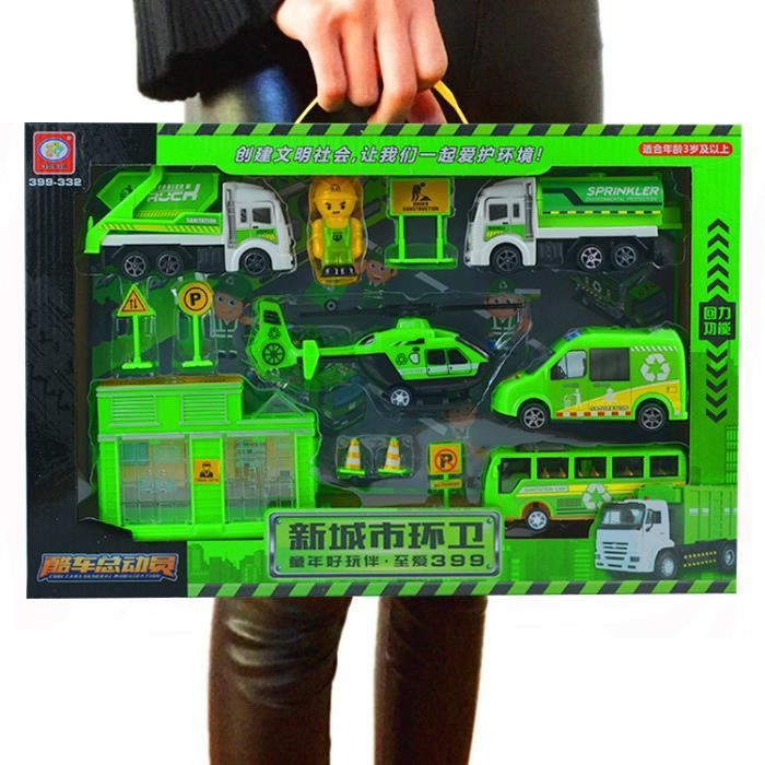 V399K-8 Voiture jouet pour enfants 1:64 pull back couleur boîte cadeau d'anniversaire pour garçons 2-8 ans
