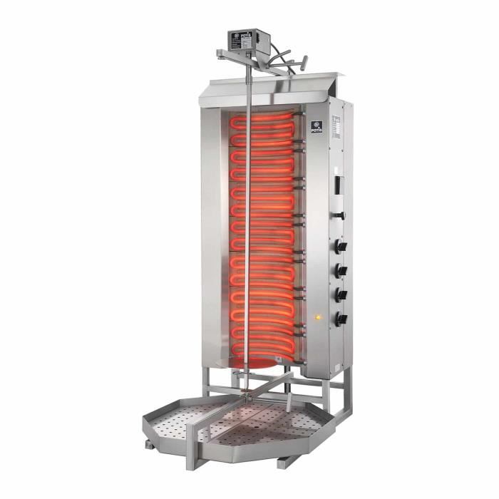 Machine a kebab appareil professionnel electrique chawarma döner gyros (acier inoxydable, 10 500 watts / 400 v, hauteur maximale d