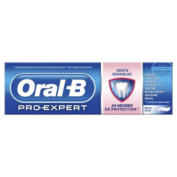 LOT DE 4 - Oral-B Pro-Expert Dents Sensibles Dentifrice 75 ml