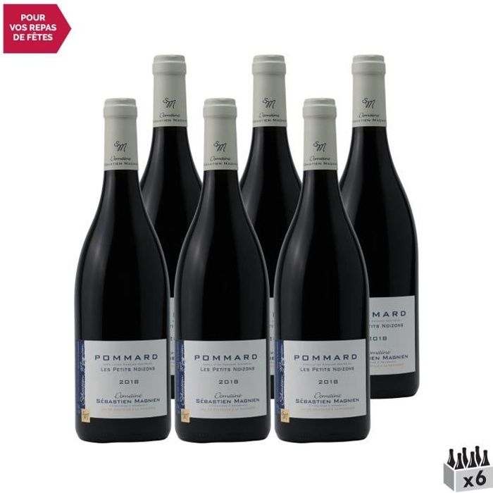 Pommard Les Petits Noizons Rouge 2018 - Lot de 6x75cl - Domaine Sébastien Magnien - Vin AOC Rouge de Bourgogne