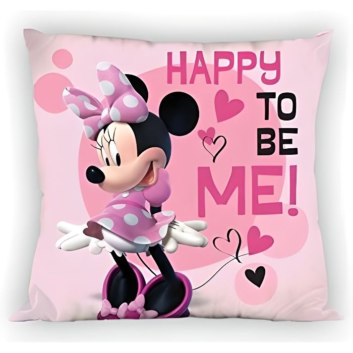 Coussin Carré Rose Minnie Mouse 35 X 35 CM