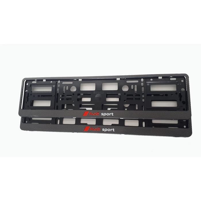 Paire De Porte Plaque D'Immatriculation Carbone Look