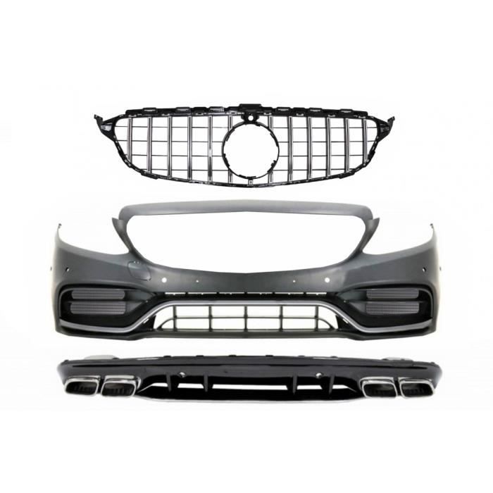 Pare-chocs pour MERCEDES W205 S205 A-Design Line 14+ C63S Look Grille Diffuseur