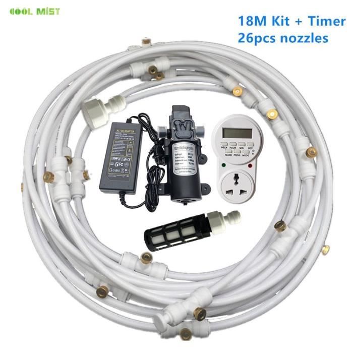 Pulvérisateur,Pompe électrique à diaphragme, 12V, 8M 18M, système de dépoussiérage, buse à atomisation - Type 18M White with Tmer