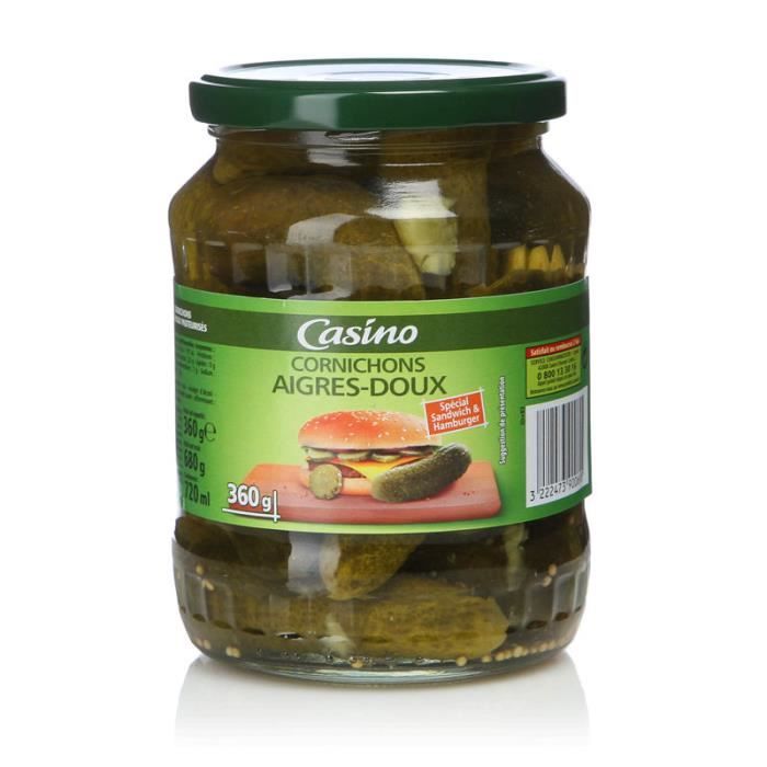 Cornichons aigre-doux - 360 g